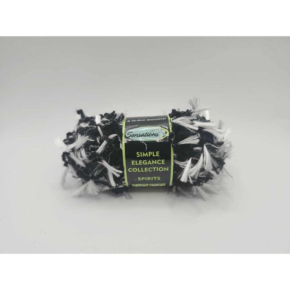 Sensations Simple Elegance Spirits Black Novelty Yarn 50g 60 yds Polyester Skein
